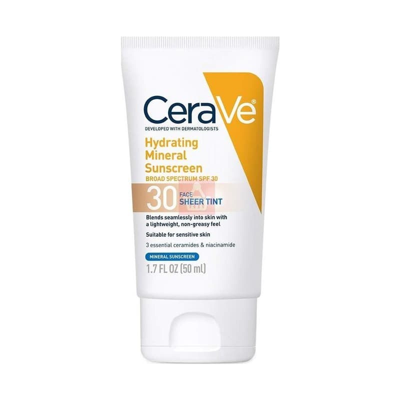 CeraVe Hydrating Mineral Sunscreen Face Lotion SPF 30