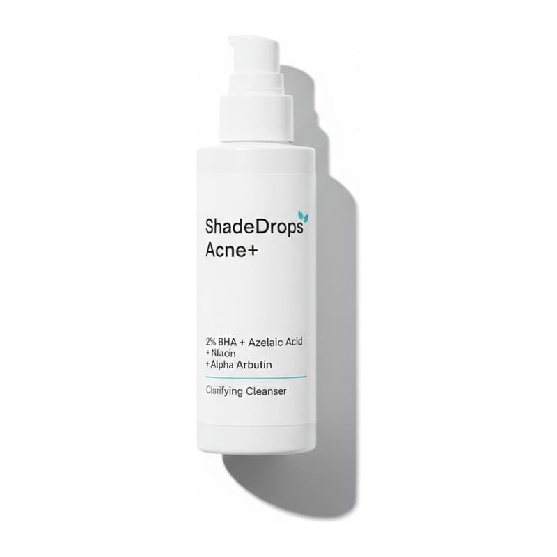 ShadeDrops Acne+ 2% BHA + Azelaic Acid + Niacinamide + Alpha Arbutin Clarifying Cleanser
